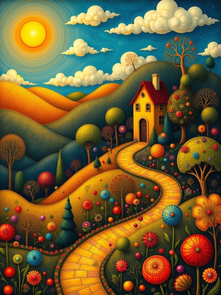 Whimsical Hilltop Village