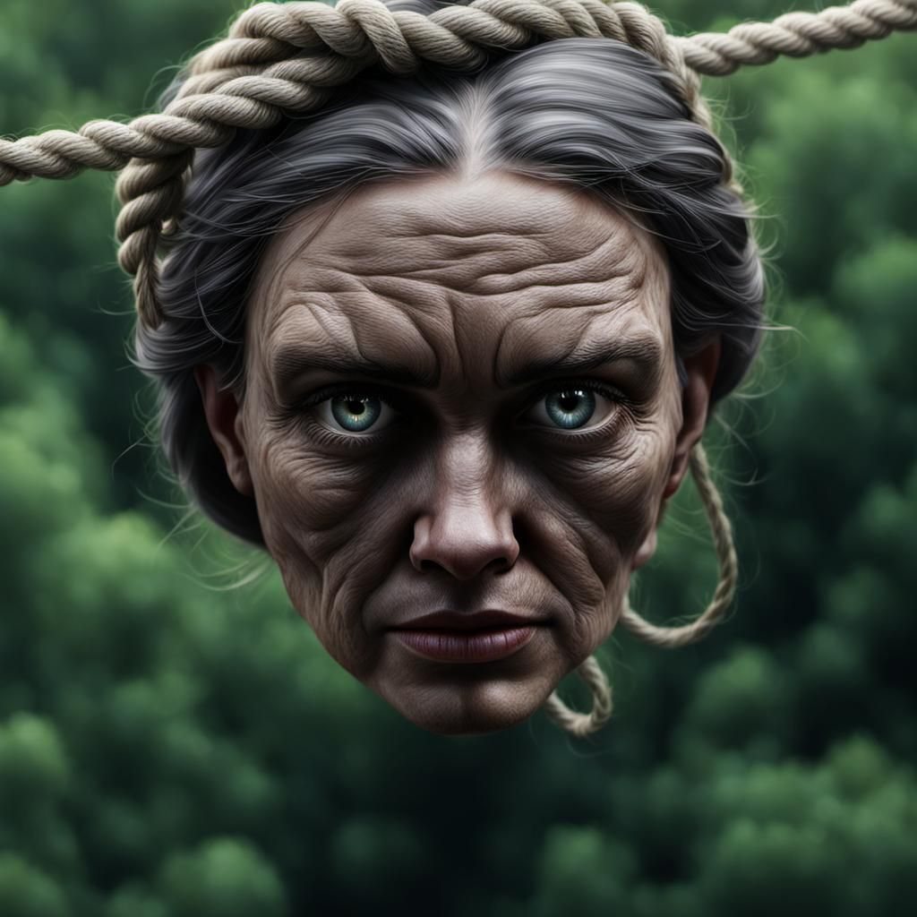 Severed Head with Bulging Eyes in Realistic 4K