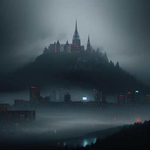 Film Noir Cityscape Concept Art