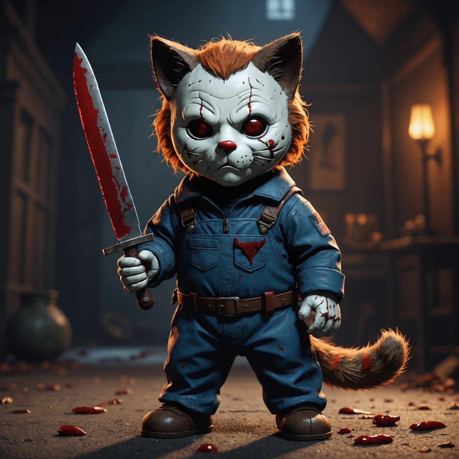 Michael Myers as a Cat