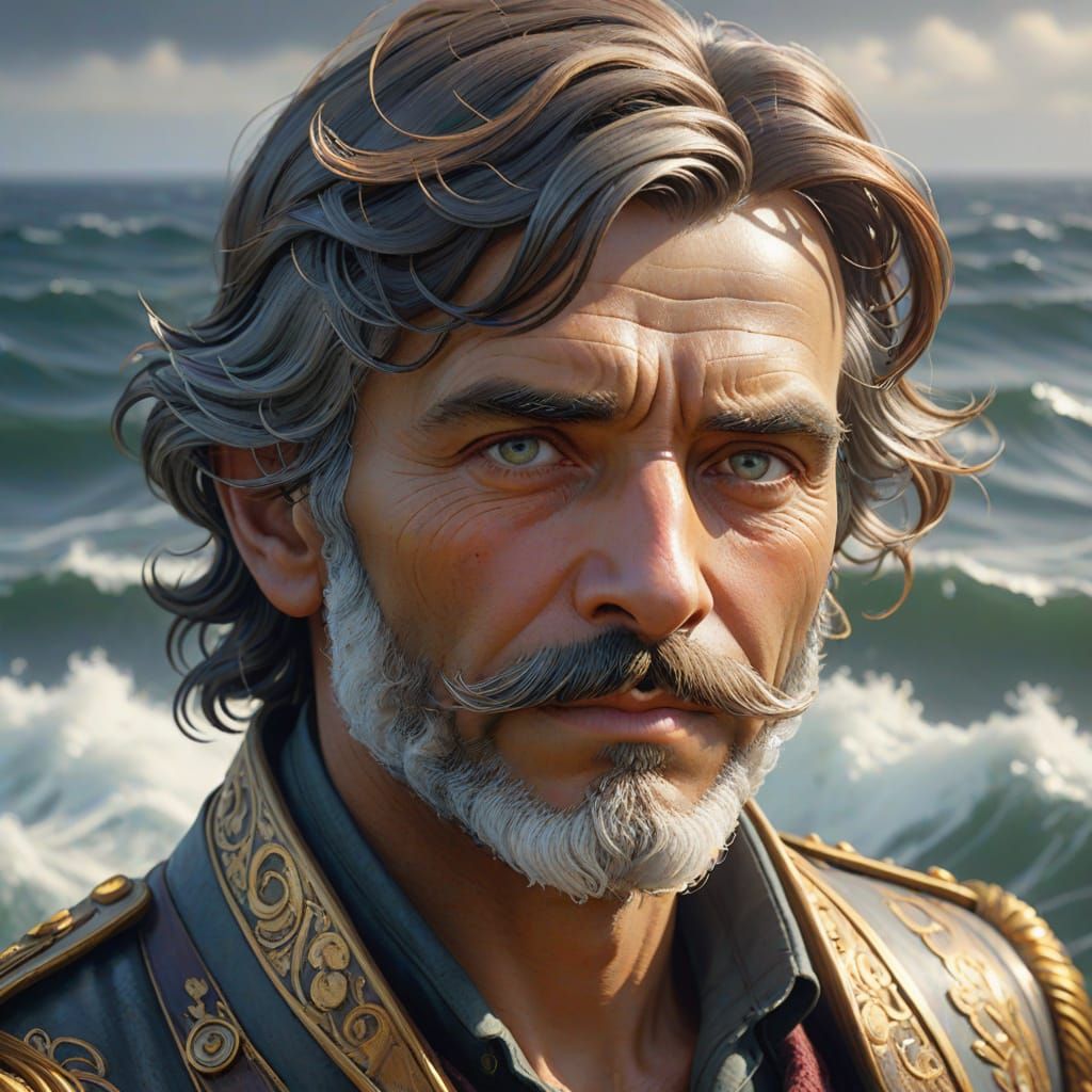 Captain Nemo: A Photorealistic Portrait of a Worldly Explore...