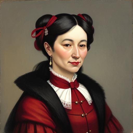 Portrait of Woman with Cherry Nose