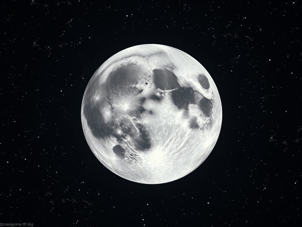 Celestial Geode Moon in a Galaxycore of Diamond Dust and Sil...