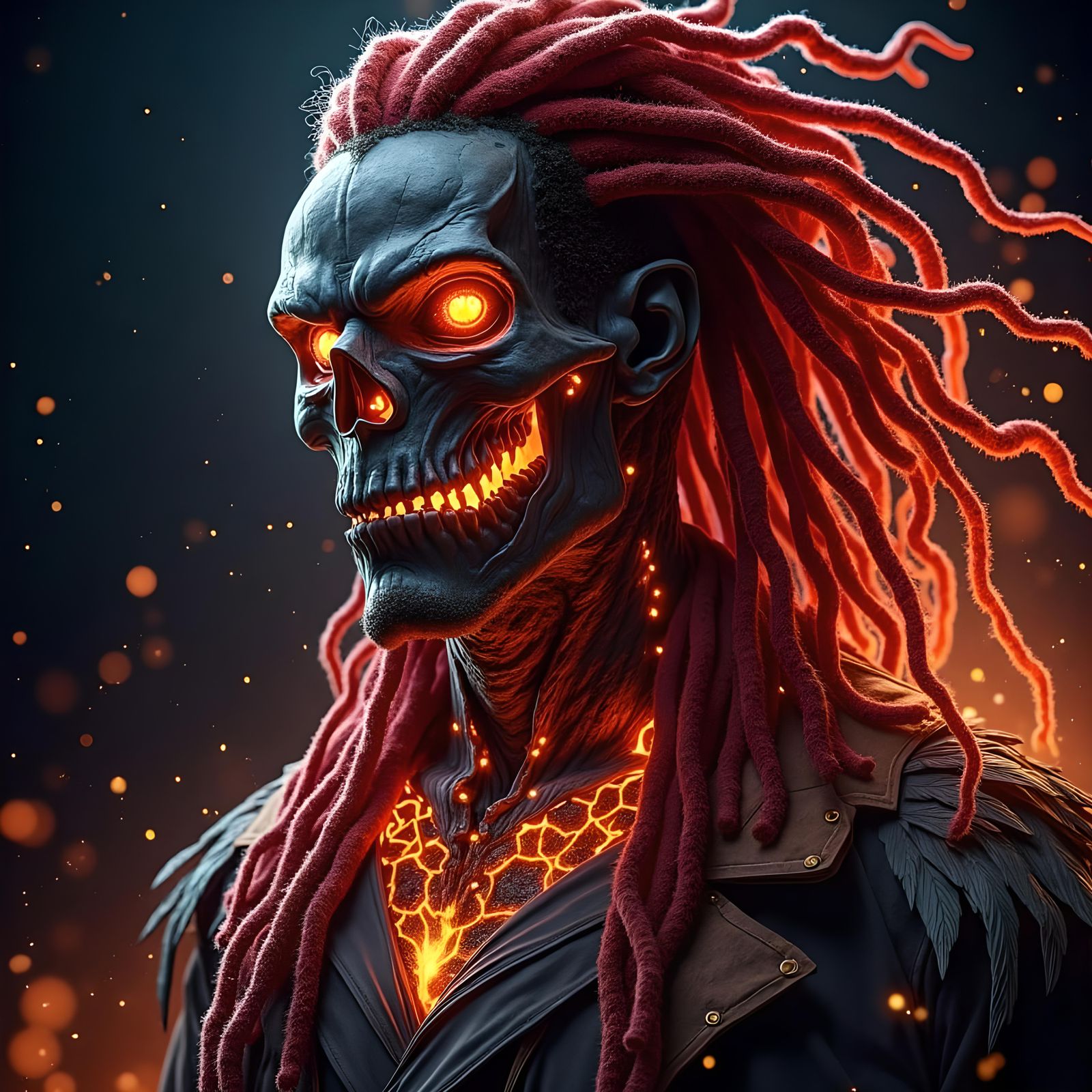 Venomized Demon Archangel with Hellfire Dreadlocks