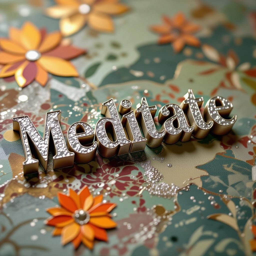 Meditate in Mixed-Media with Silver Accents