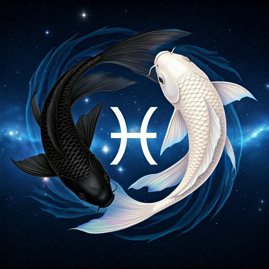 Stunning Iridescent Koi Fish Dance in Harmony around Yin Yan...