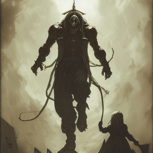 Fullmetal Alchemist in Horror Art Style
