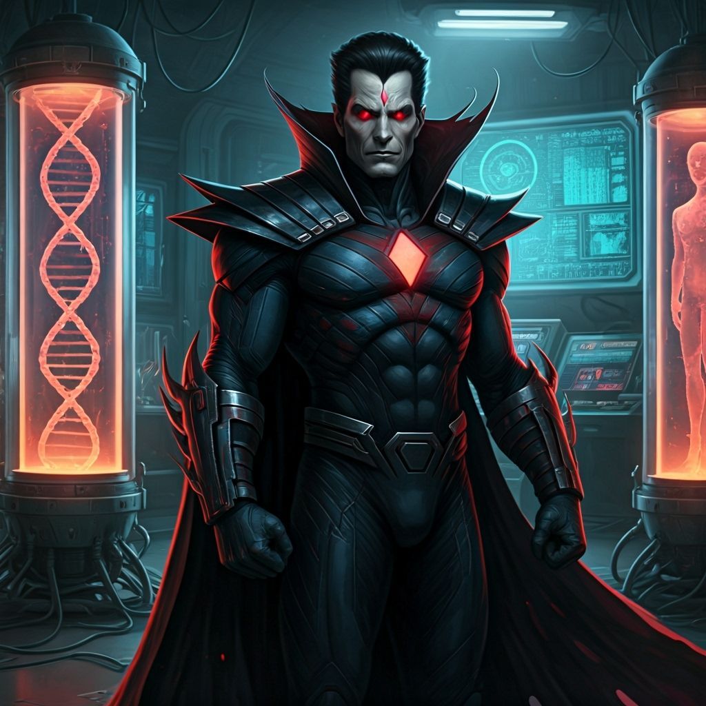 Mister Sinister in a High-Tech Lab: Stylized Realism