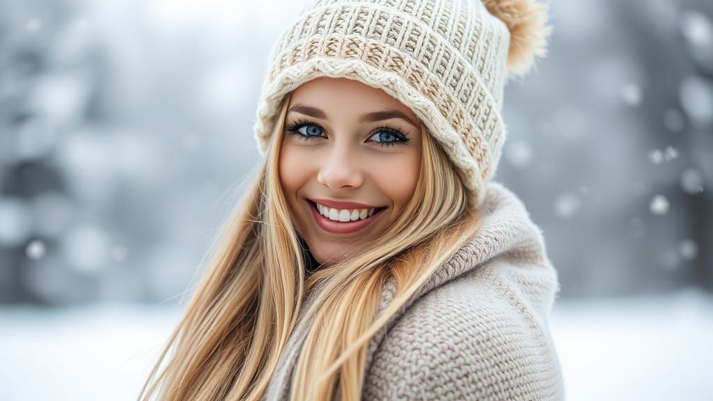 Warm Winter Portrait in Soft Focus
