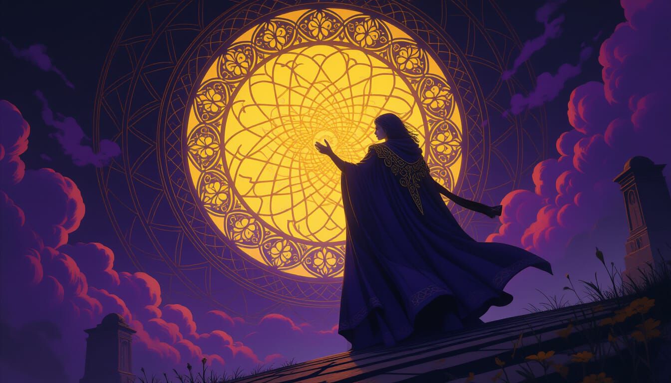 Dark Fantasy Book Cover Art in Deep Color