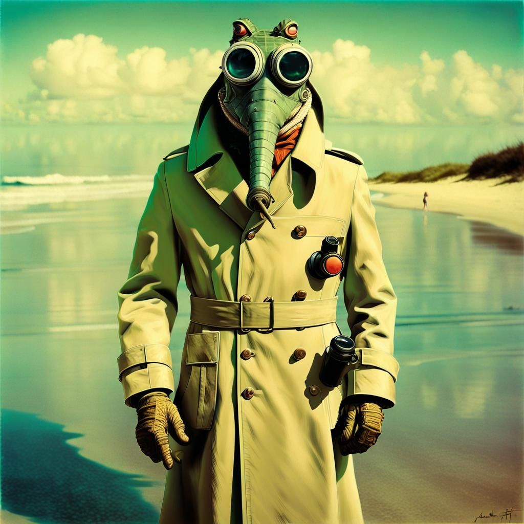 Psychedelic Crocodile on Sunny Beach