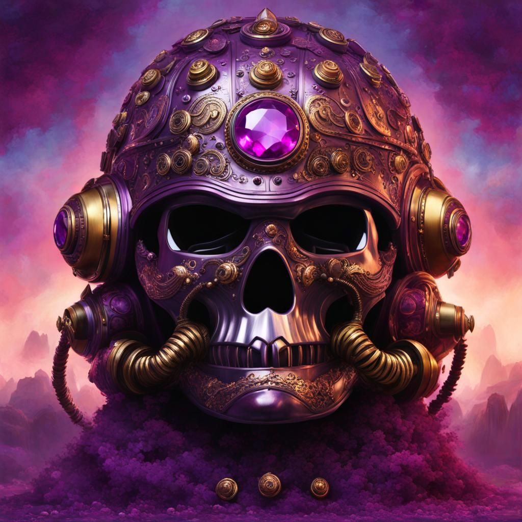 Geometric Grid Helmet in Cyberpunk Style