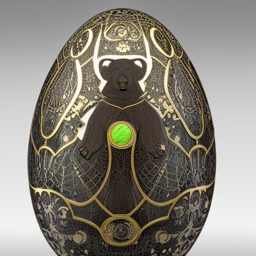 Fabergé Bear Egg with Gold and Opal