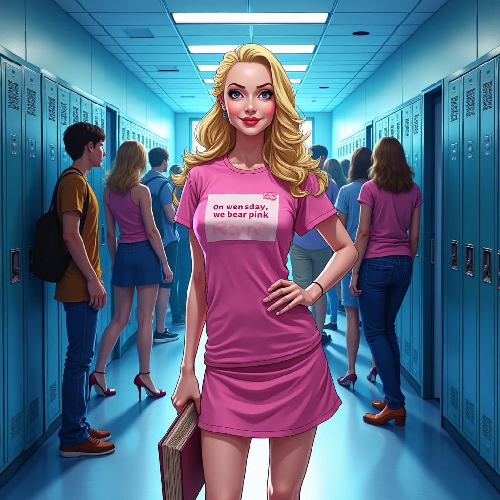 Regina George in Manga Style at North Shore High