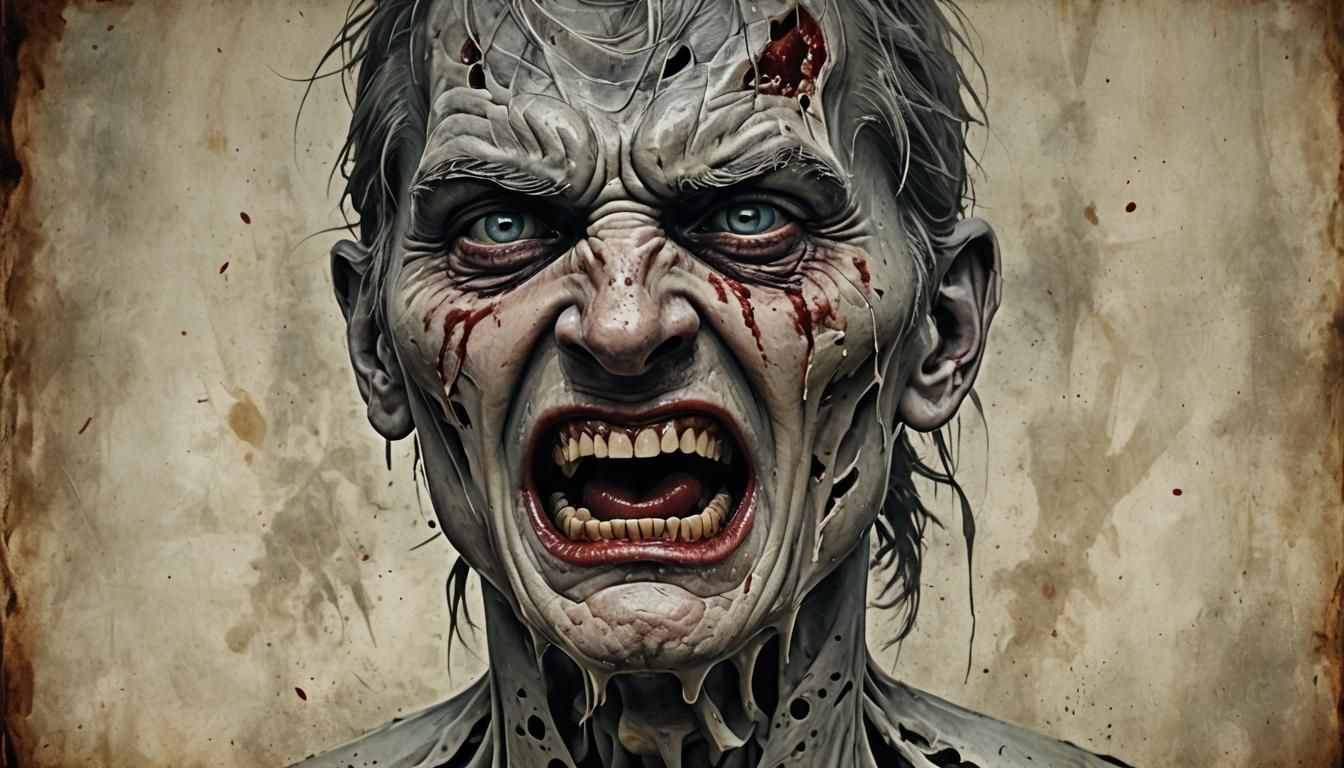 Tormented Face Screaming in Anguish: Dark Fantasy Art