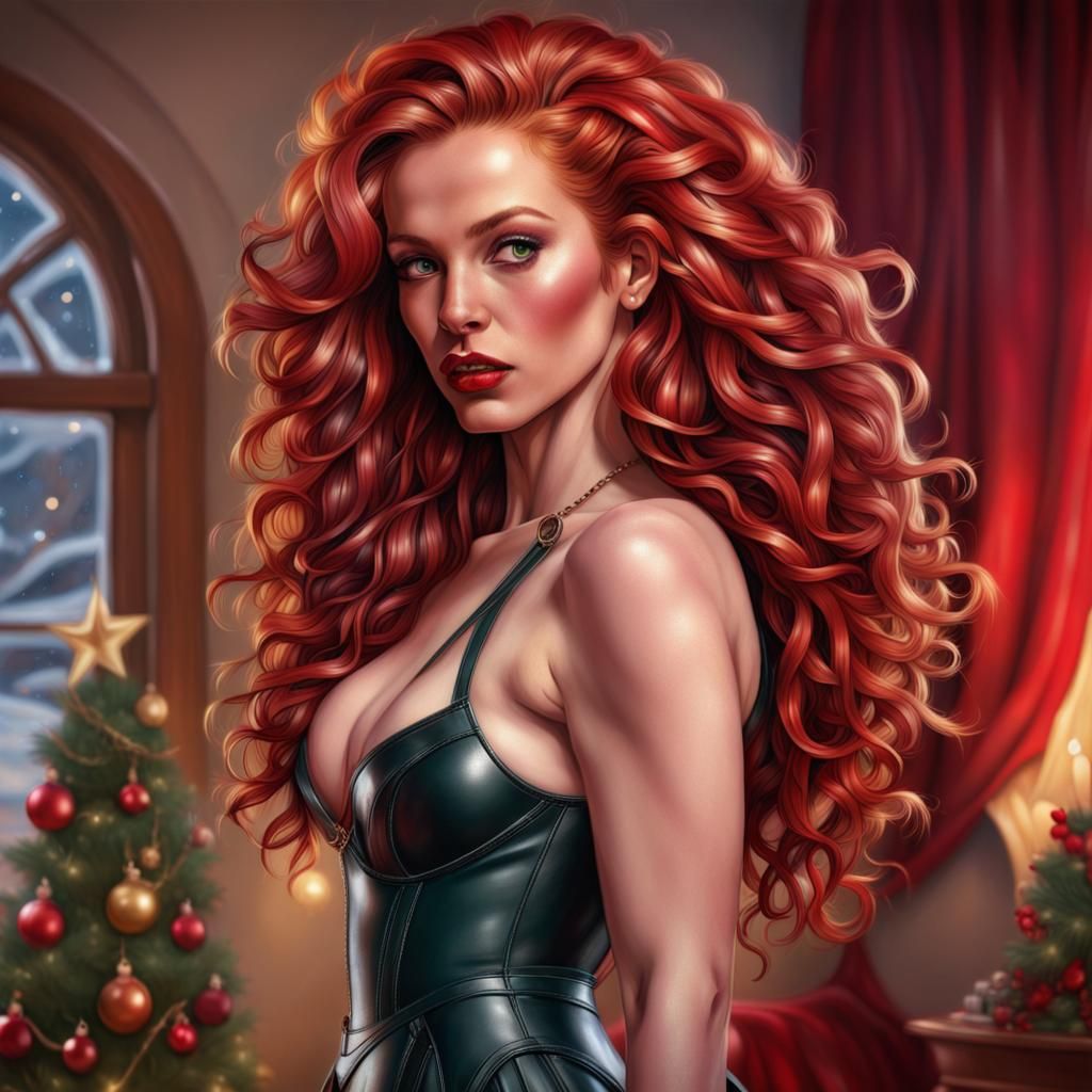 Christmas Portrait in Hyperrealistic Digital Art