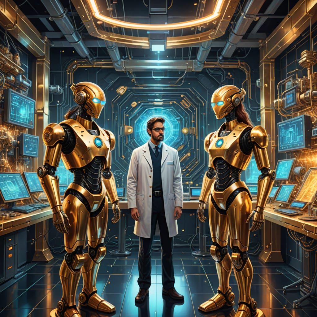 Scientists Observe Golden Robot in Cosmic Lab