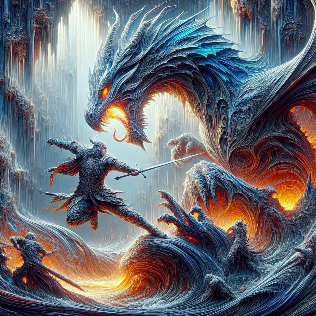 Sigurd's Heroic Dragon Slaying: Fantasy Concept Art