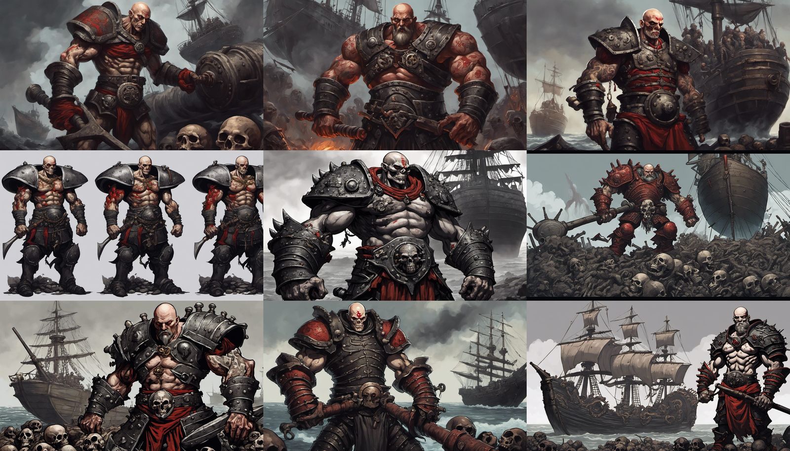 Evil Goliath Cannoneer on Pile of Skeletons