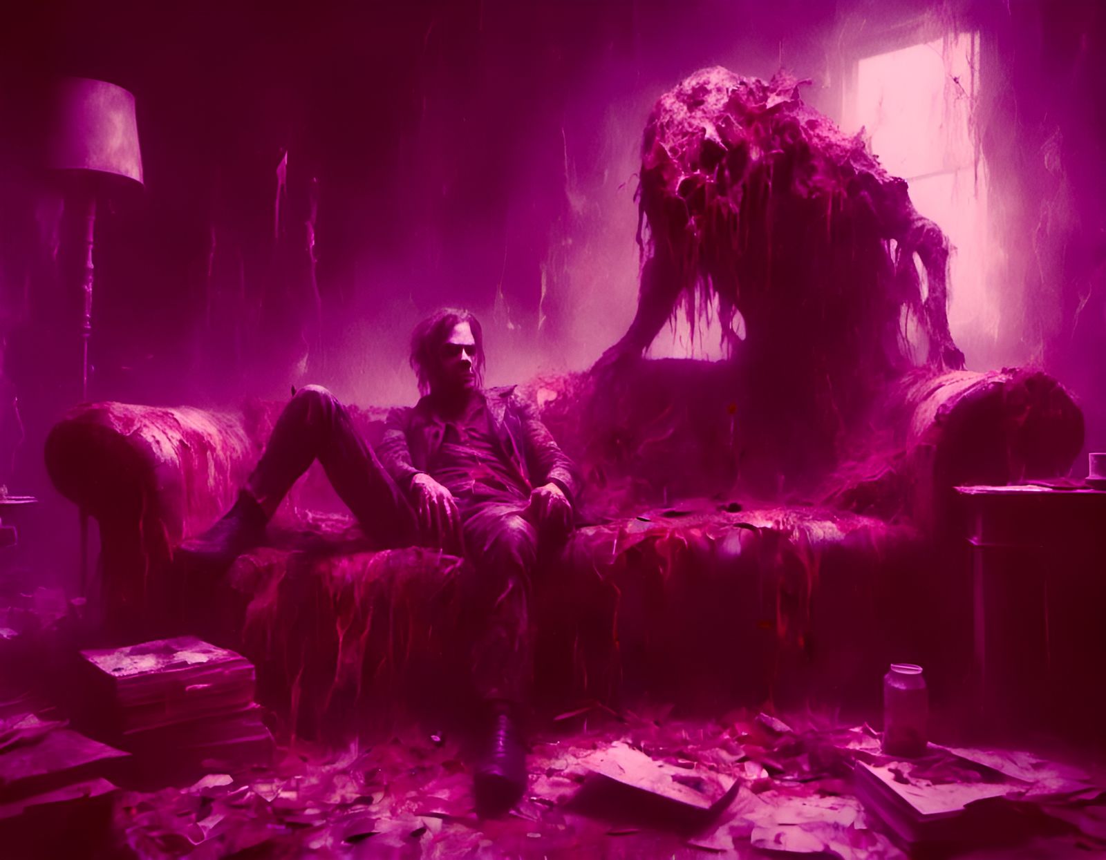 Procrastination Elemental as Macabre Ink Painting