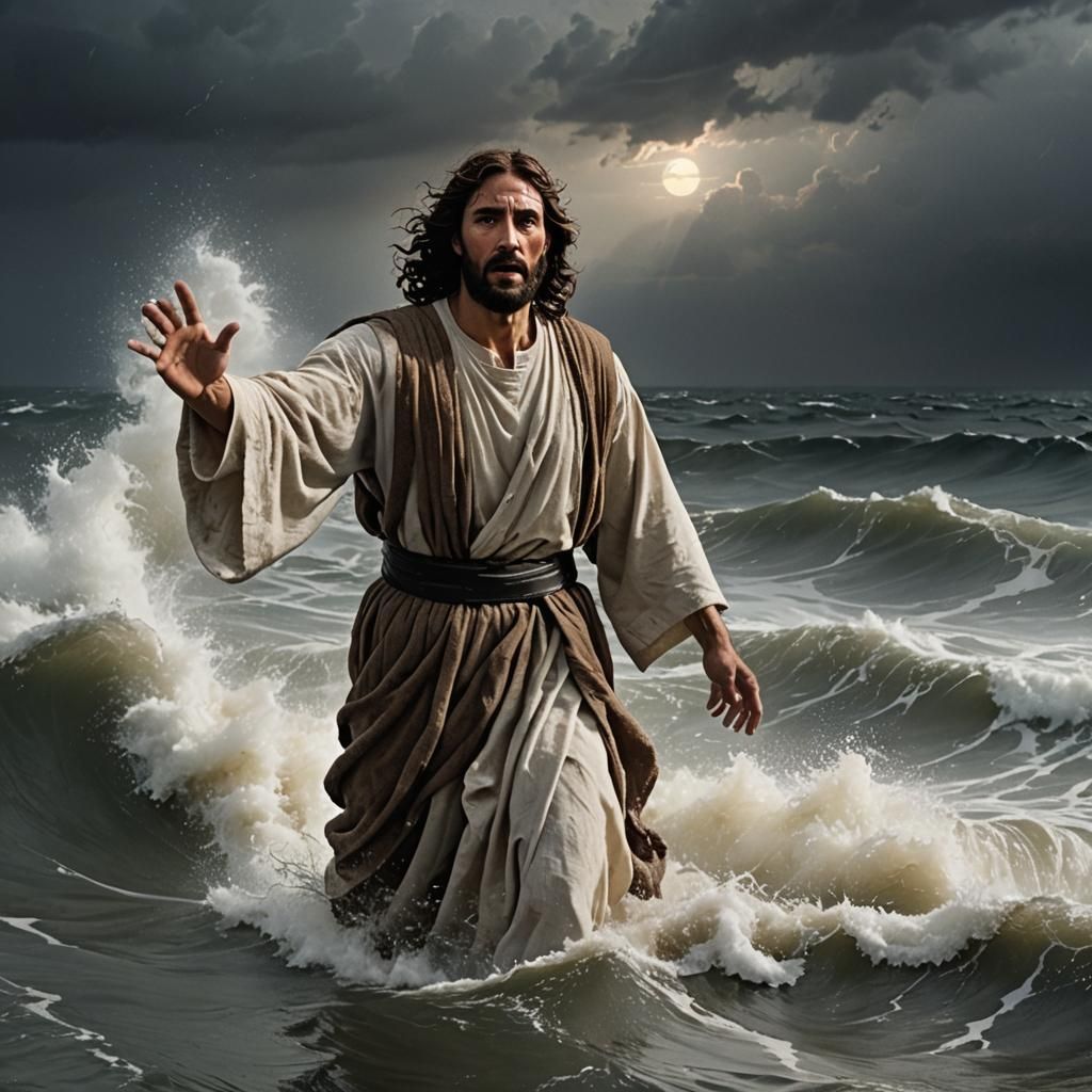Jesus Rescues Peter from the Stormy Sea