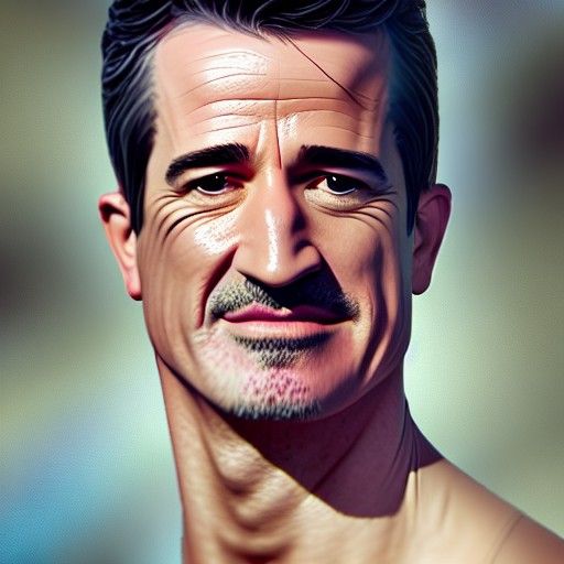 Detailed Portrait of Dermot Mulroney in Digital Painting