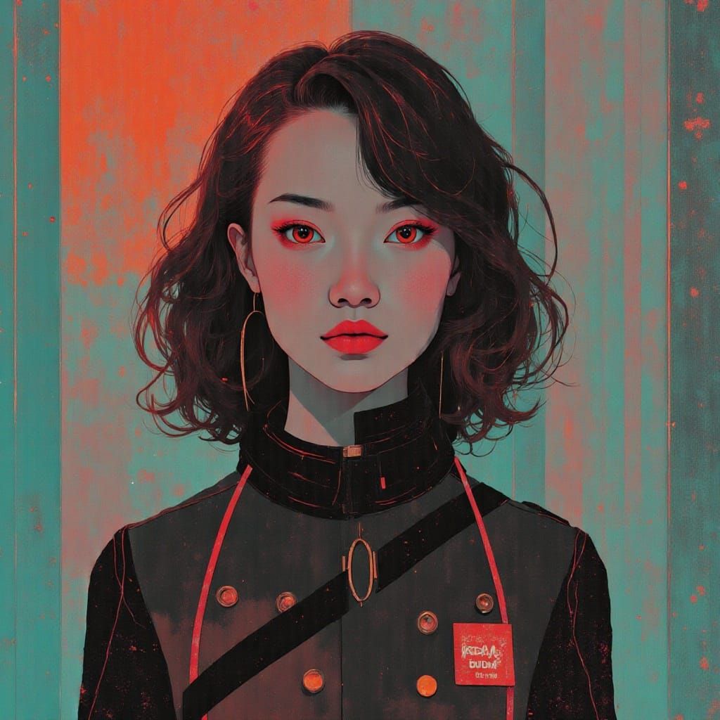AI Self-Portrait in Cyberpunk Style