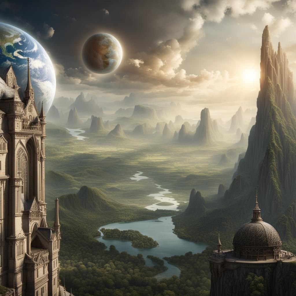 Detailed Matte Painting of the World