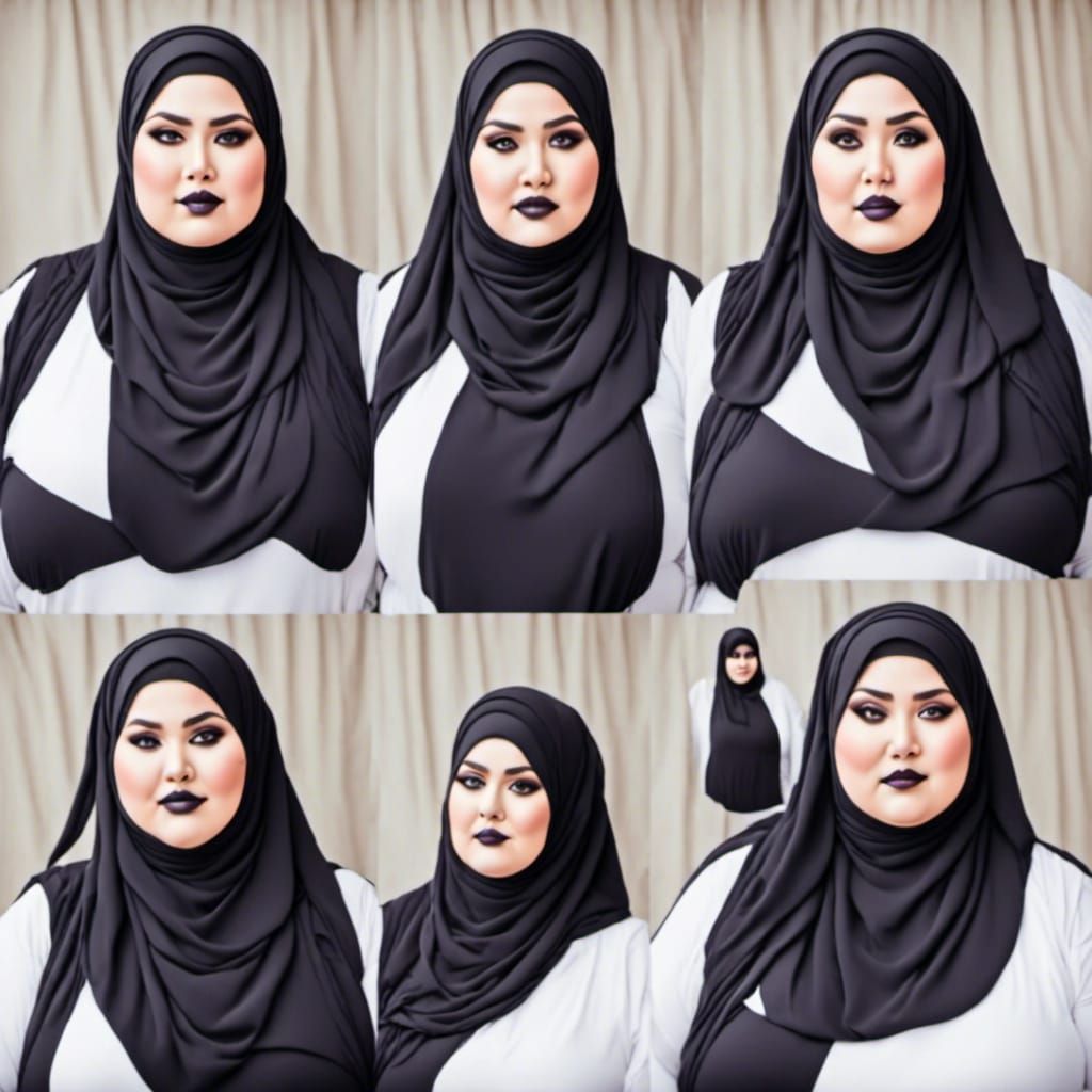 Gothic Close-Up Portrait of a Woman in Niqab