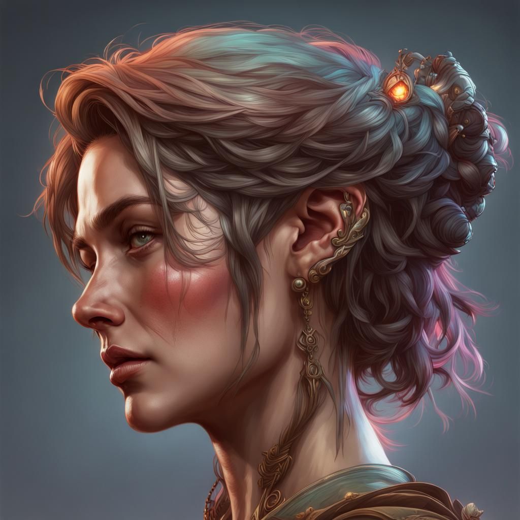 Detailed Portrait with Dynamic Lighting and Intricate Detail