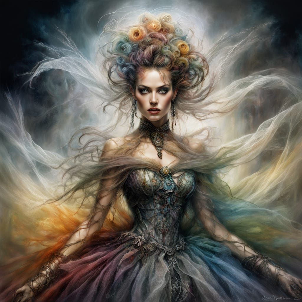 A Tulle Dressed Gracious Woman .