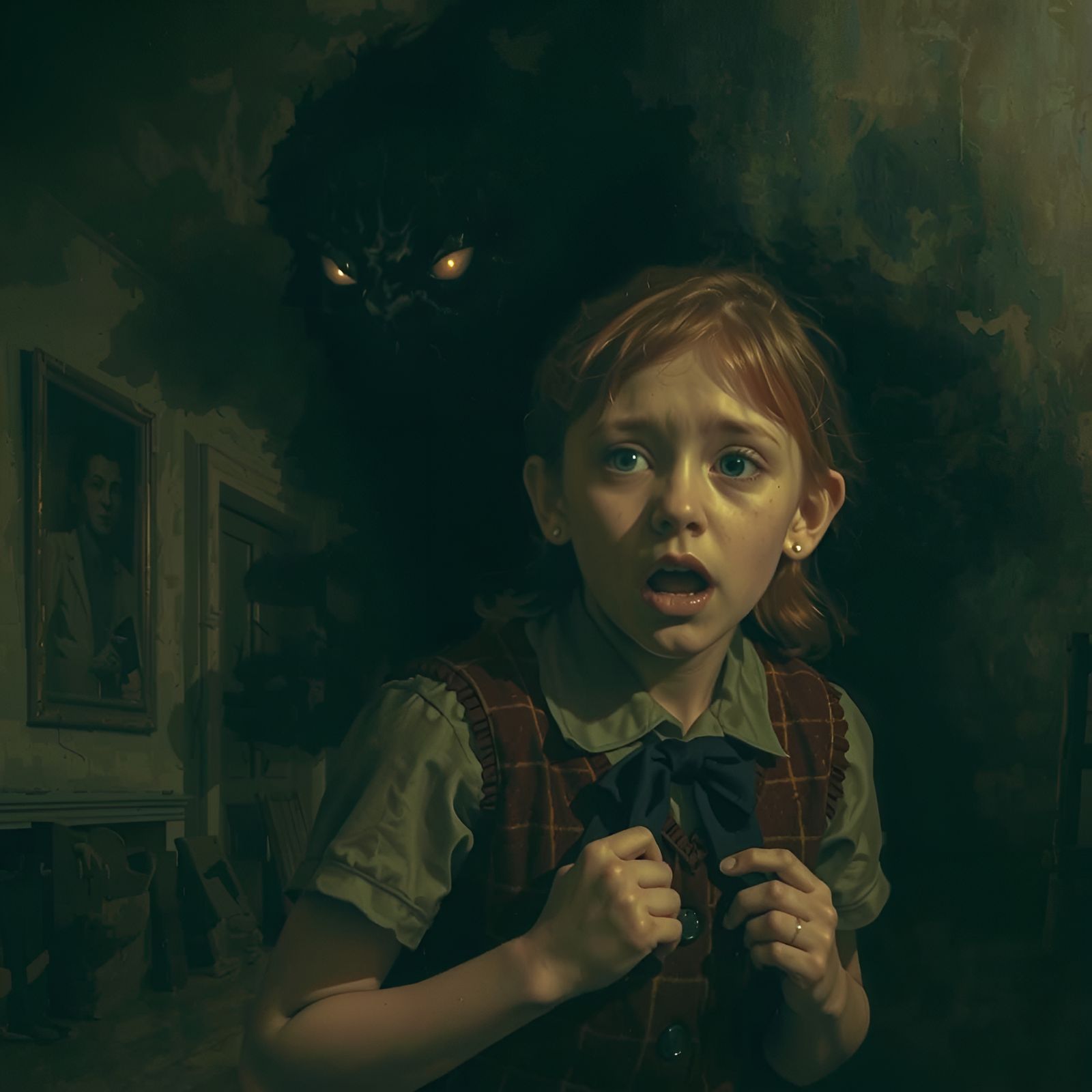 Scared Sherry Birkin in Oil and Charcoal