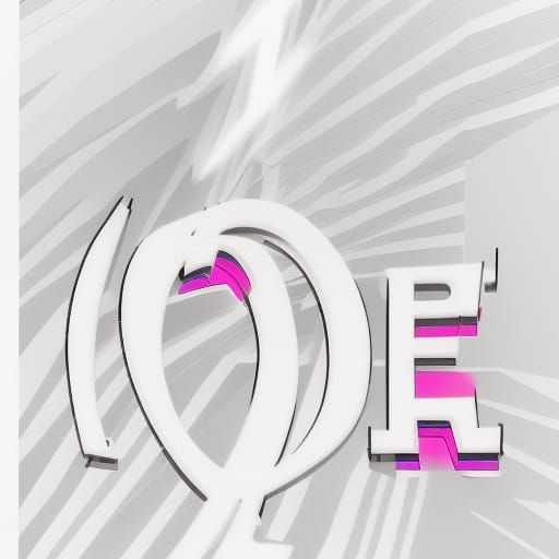 Futuristic 5D Company Logo with Pink Light