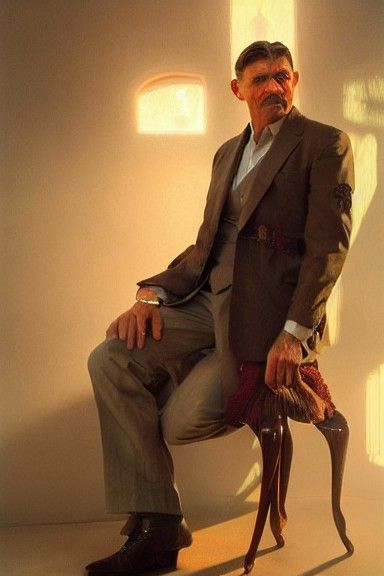 Clark Gable Portrait in Photorealistic Digital Art Style