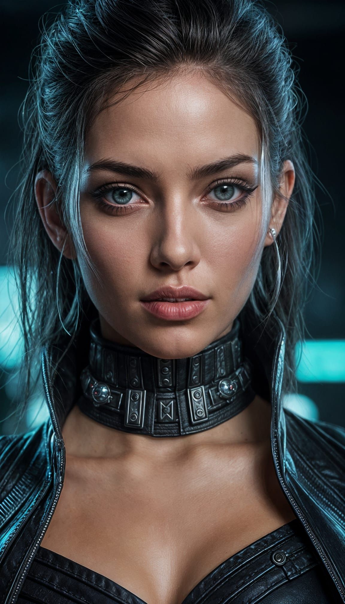 Cyberpunk Steampunk Model in Realistic Style