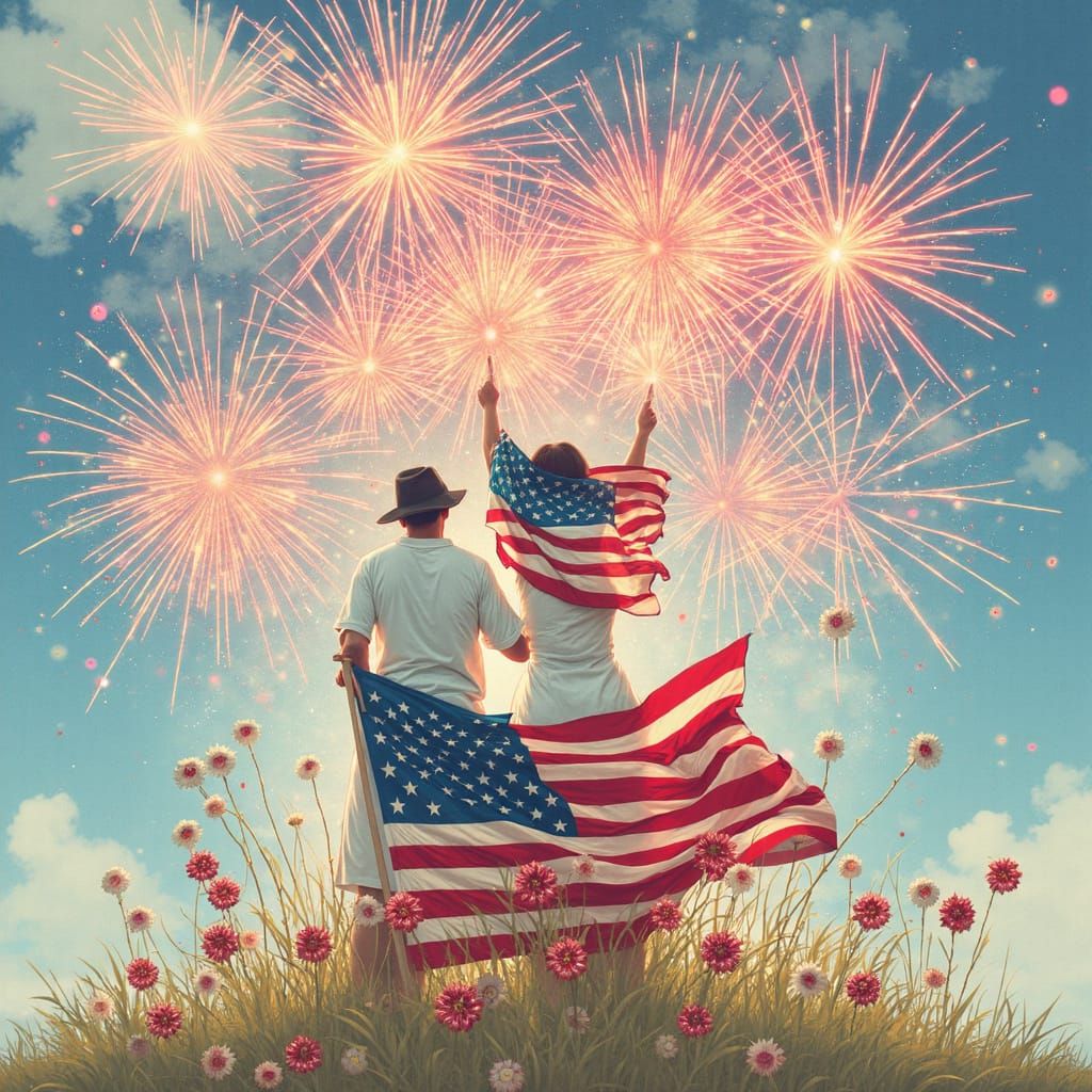 American Independence Day AI Interpretation