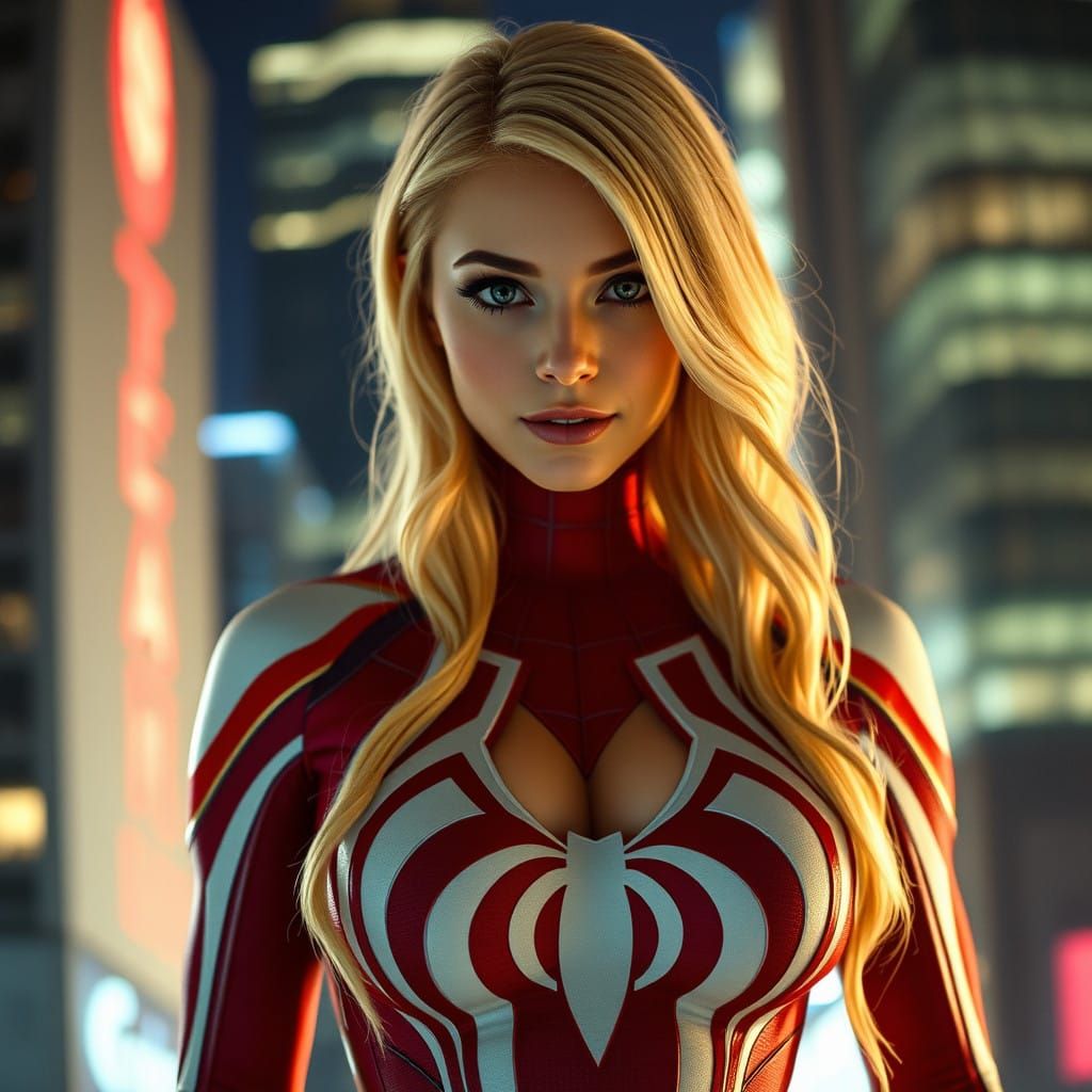 Epic 20-Foot Spider Gwen in Cinematic Film Still