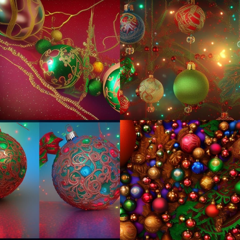 Detailed Beaded Christmas Ornaments: Matte Painting