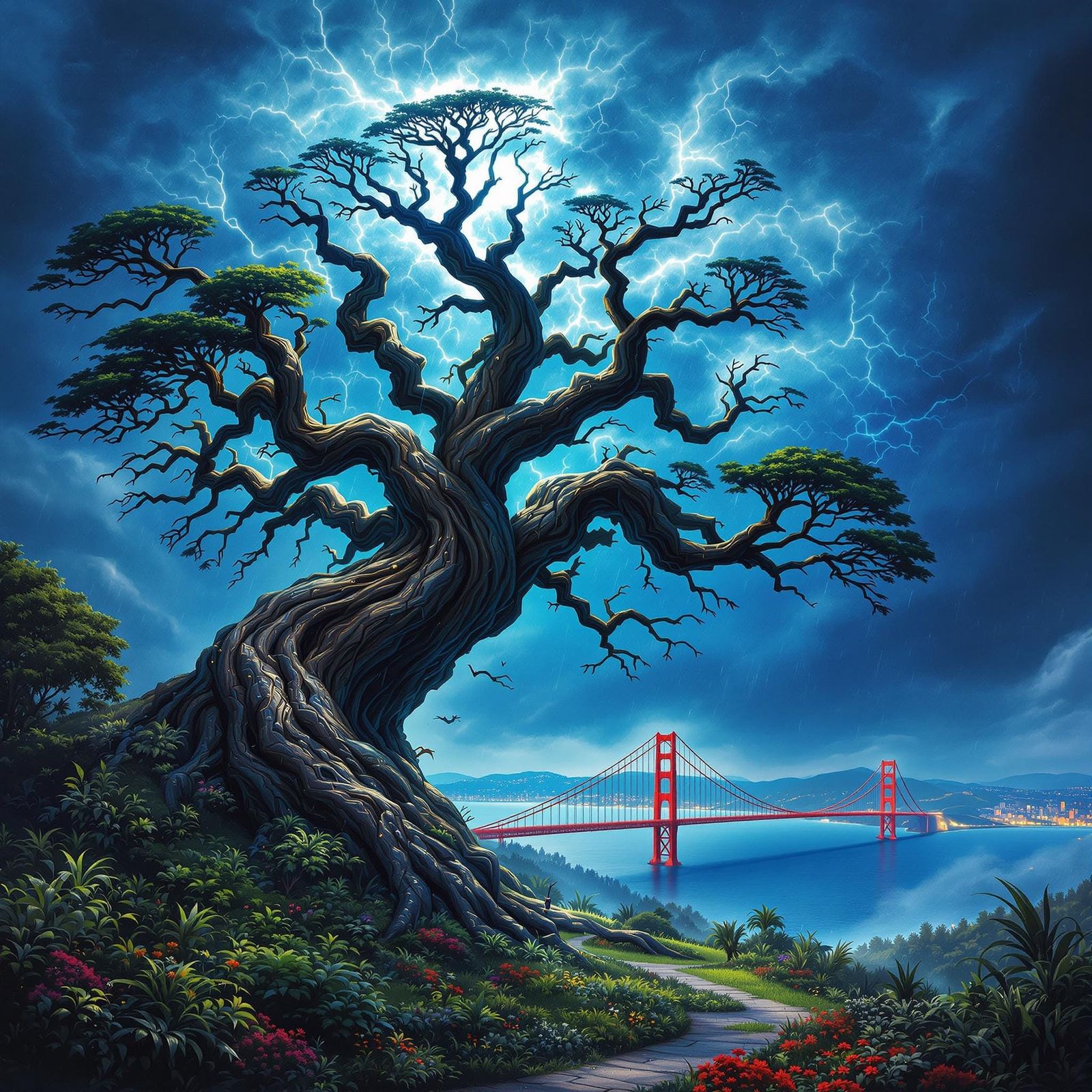 Majestic Boabol Tree Rises Amidst Futuristic San Francisco S...