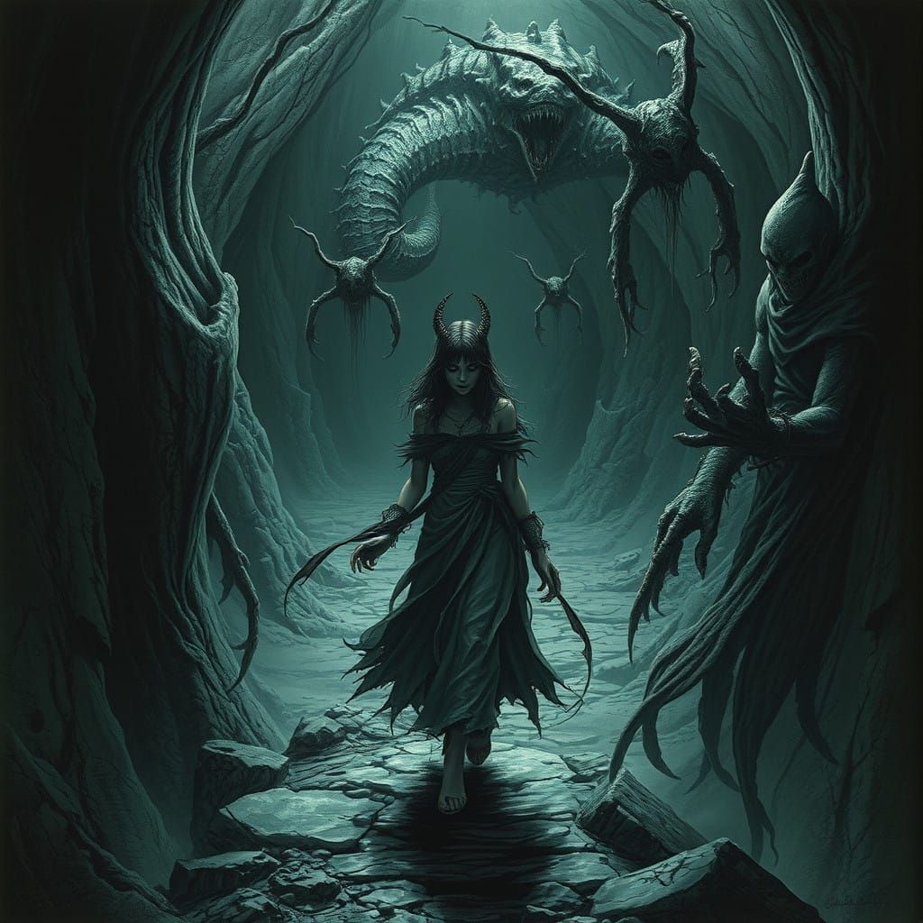 Fantasy Hero Lost in the Shadows of Their Mind