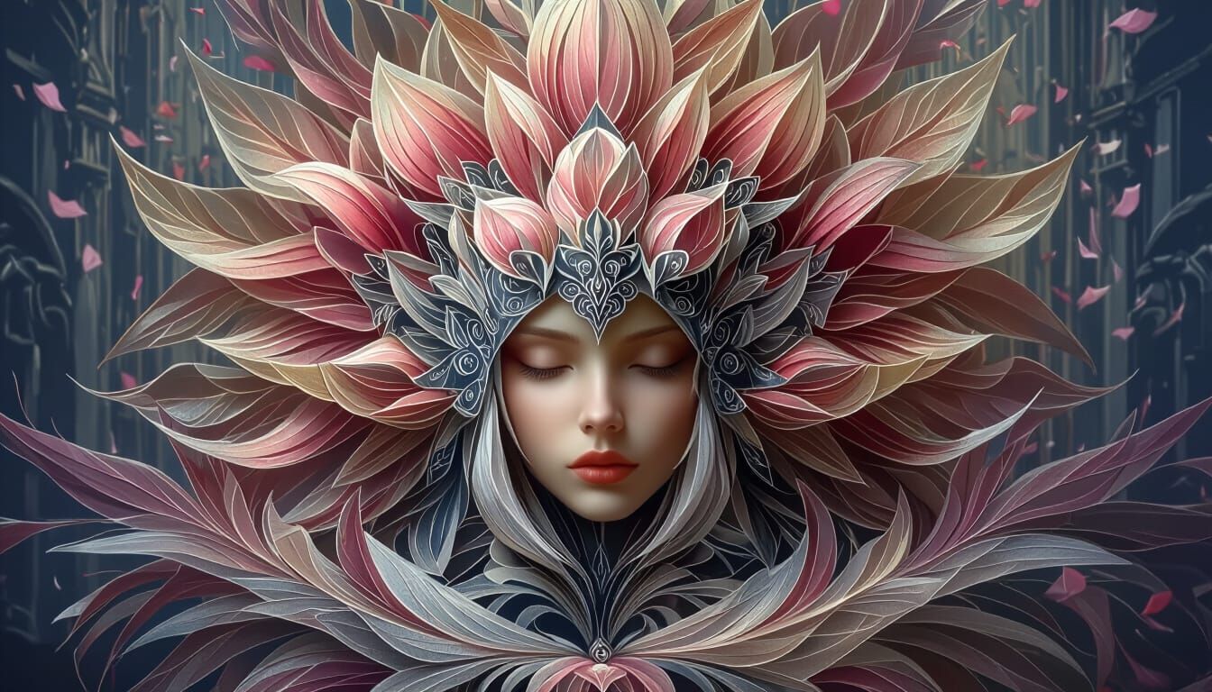 Ethereal Petal Helmet in Silent Court