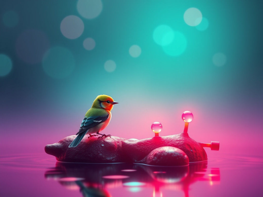 Nurturing Ultraminimal Scene in Cerise and Viridian