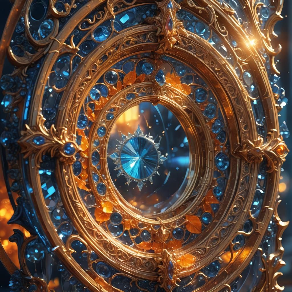 Magical Portal Reveals Shimmering Glass Sculpture