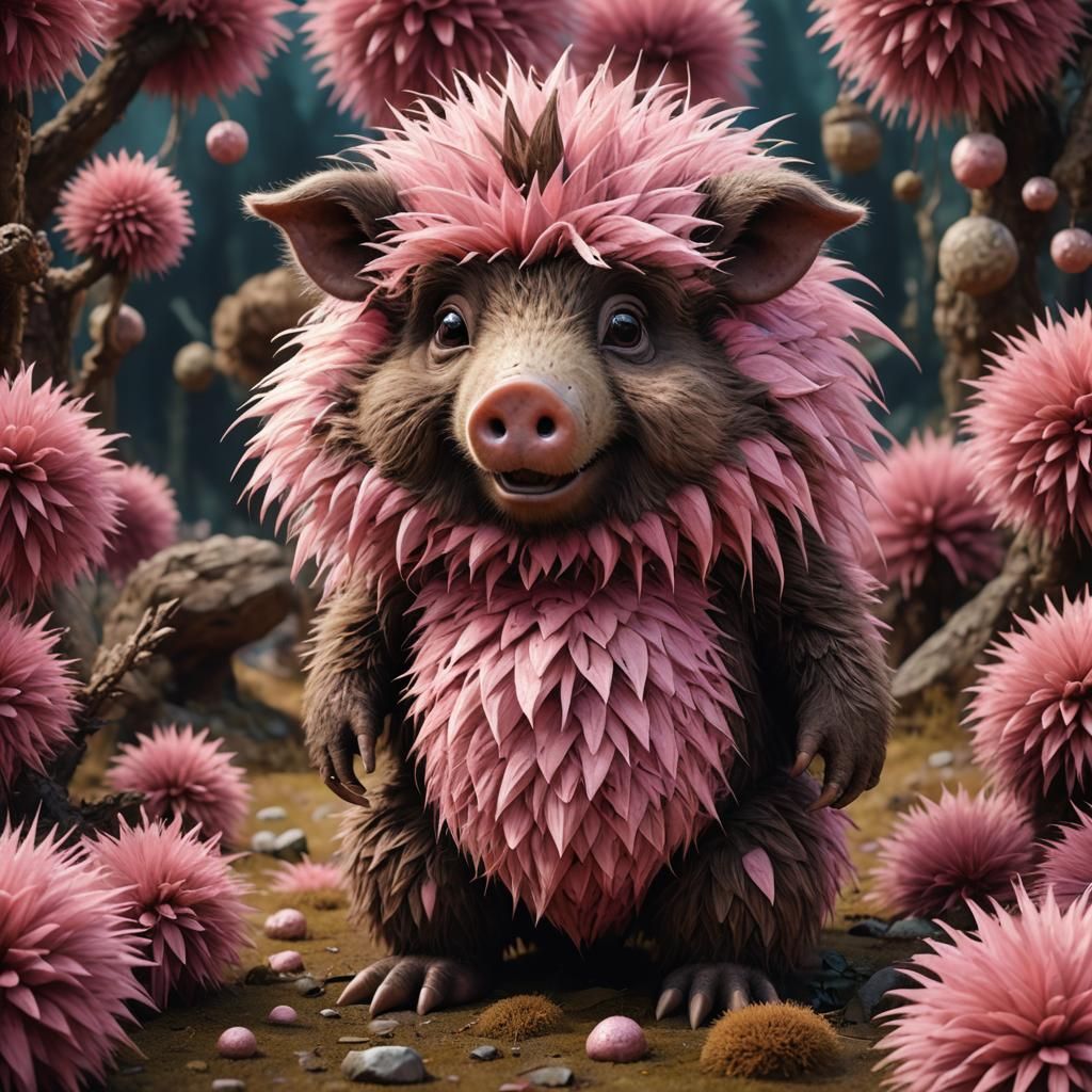 Fuzzy Snufflehog: A Cute Fantasy Creature