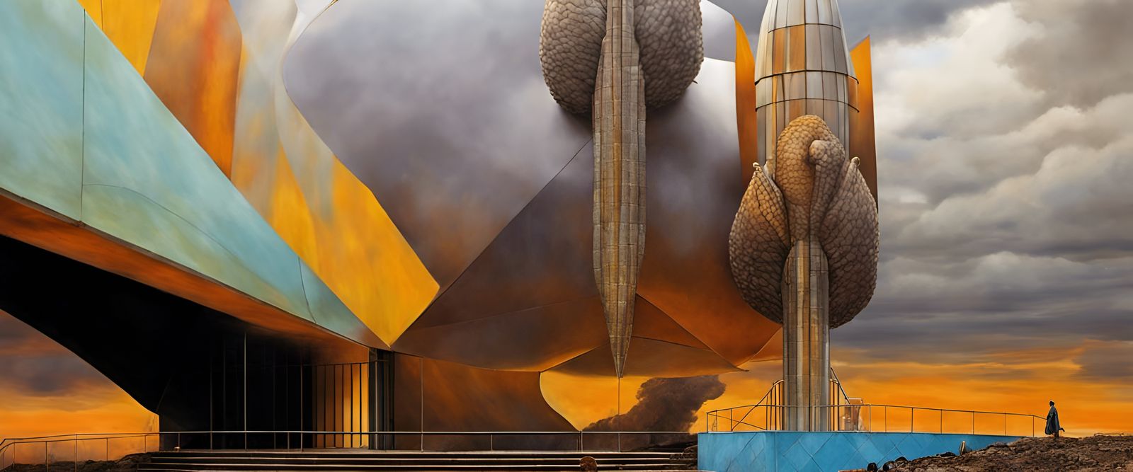 Alien People Pets in Dreamy Glazed Landscape