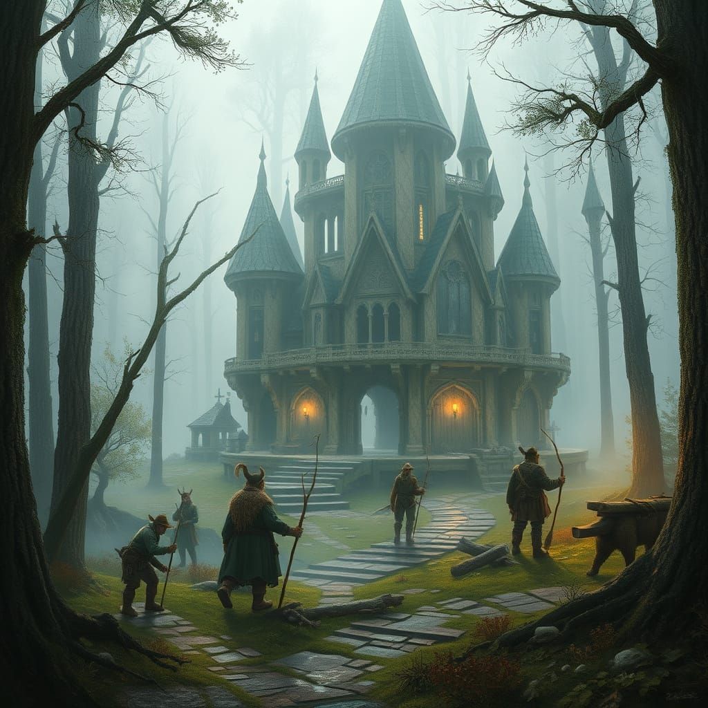 Mystical Forest Kingdom of Velshar: Atmospheric Landscape