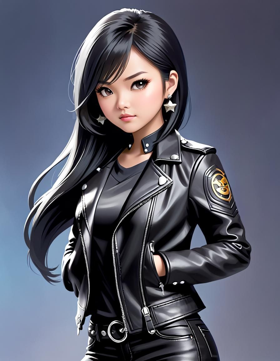 Rock Girl in Disney Style with Piercings