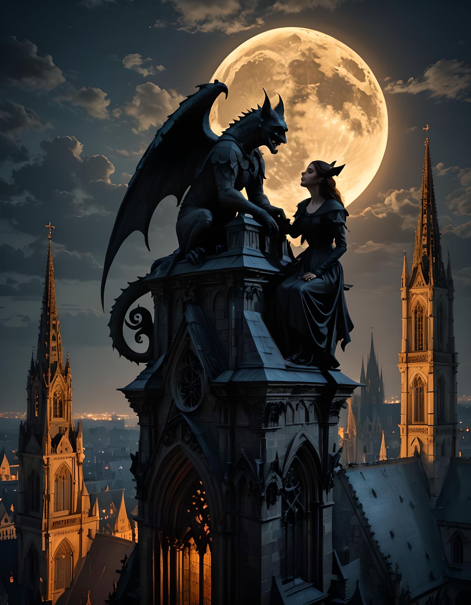 Gargoyle Guardian: Gothic Romance in Candlelight
