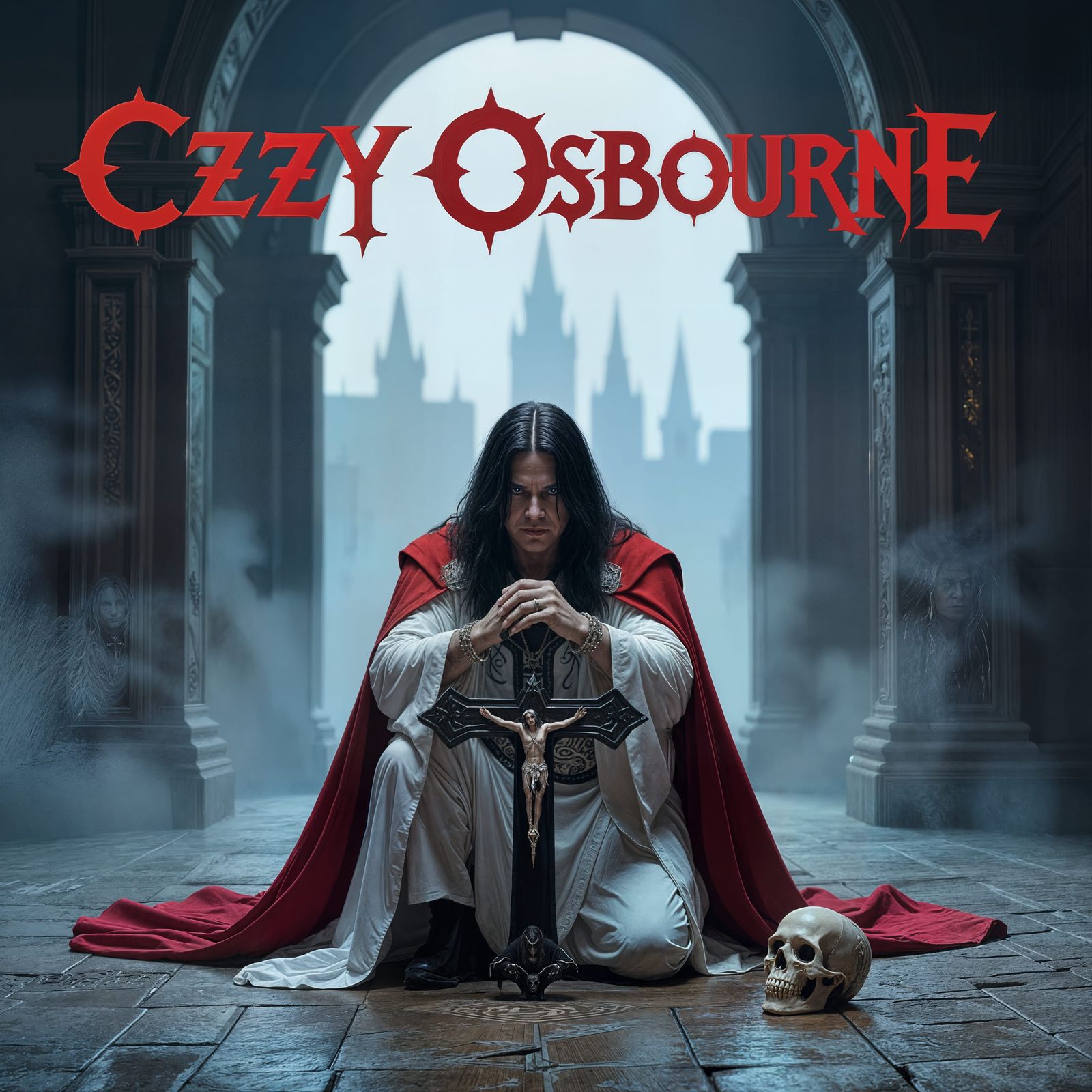 Gothic Ozzy Osbourne Digital Illustration in 8K