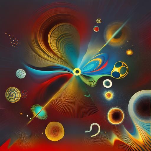 Abstract Ellipse Pattern Art: Geometric Composition